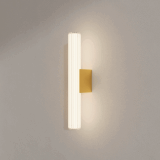 Kinkiet łazienkowy LED Linea 45 cm złoty IP44, regulowana barwa światła