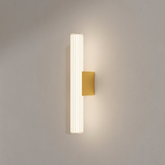 Kinkiet łazienkowy LED Linea 45 cm złoty IP44, regulowana barwa światła