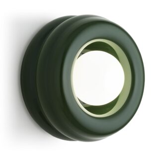 Lampa ścienno-sufitowa Tevo 19 cm w ciemnozielonym szkle