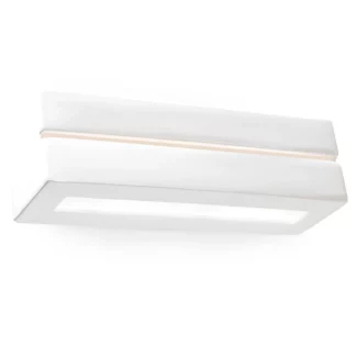 Biały ceramiczny kinkiet Vega Line o podłużnym kształcie