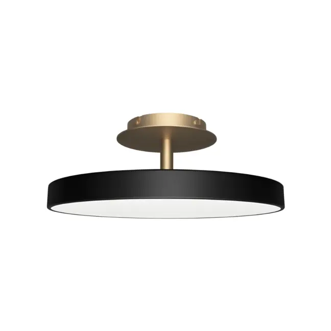 Czarna lampa sufitowa Asteria Up M o średnicy 43 cm z wbudowanym oświetleniem LED