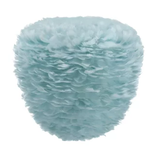 Błękitna wisząca lampa Eos Evia L z naturalnych piór