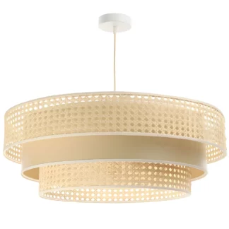 Wisząca lampa Meissa z plecionymi kloszami