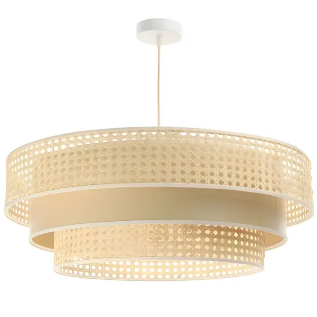 Wisząca lampa Meissa z plecionymi kloszami
