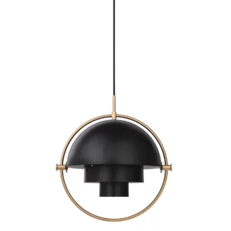 Stylowa lampa wisząca Multi-Lite S w kolorze czarnym i mosiężnym