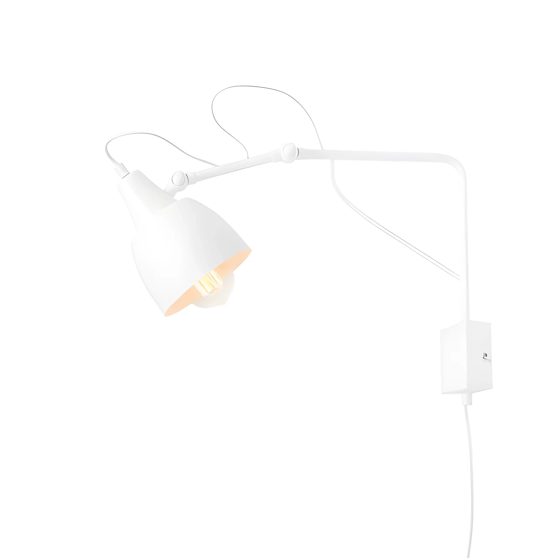 Nowoczesny, biały kinkiet Soho z możliwością regulacji