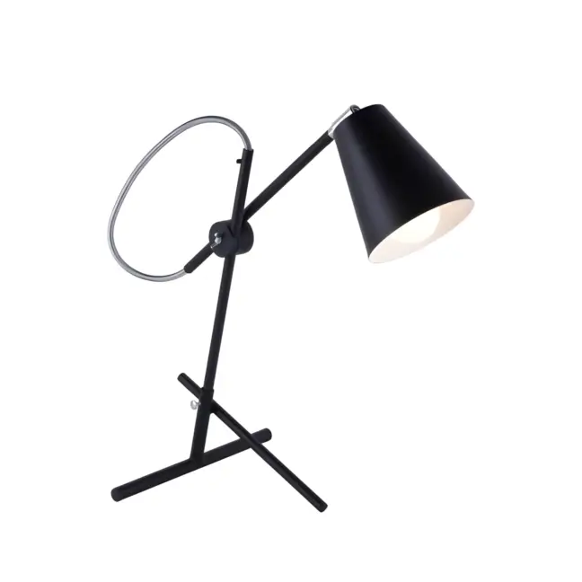 Czarna lampa biurkowa Arte z możliwością wygodnej regulacji
