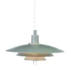 Szara wisząca lampa Kirkenes z regulowanym zawieszeniem