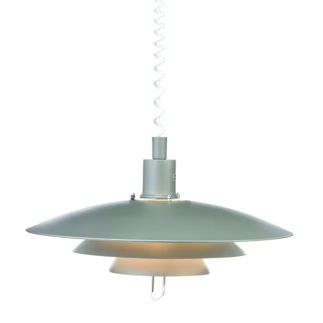 Szara wisząca lampa Kirkenes z regulowanym zawieszeniem