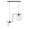 Unikalna lampa wisząca Zac z czarną oprawą i szklanymi kloszami