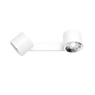 Dwupunktowa lampa sufitowa Bot z białymi kloszami