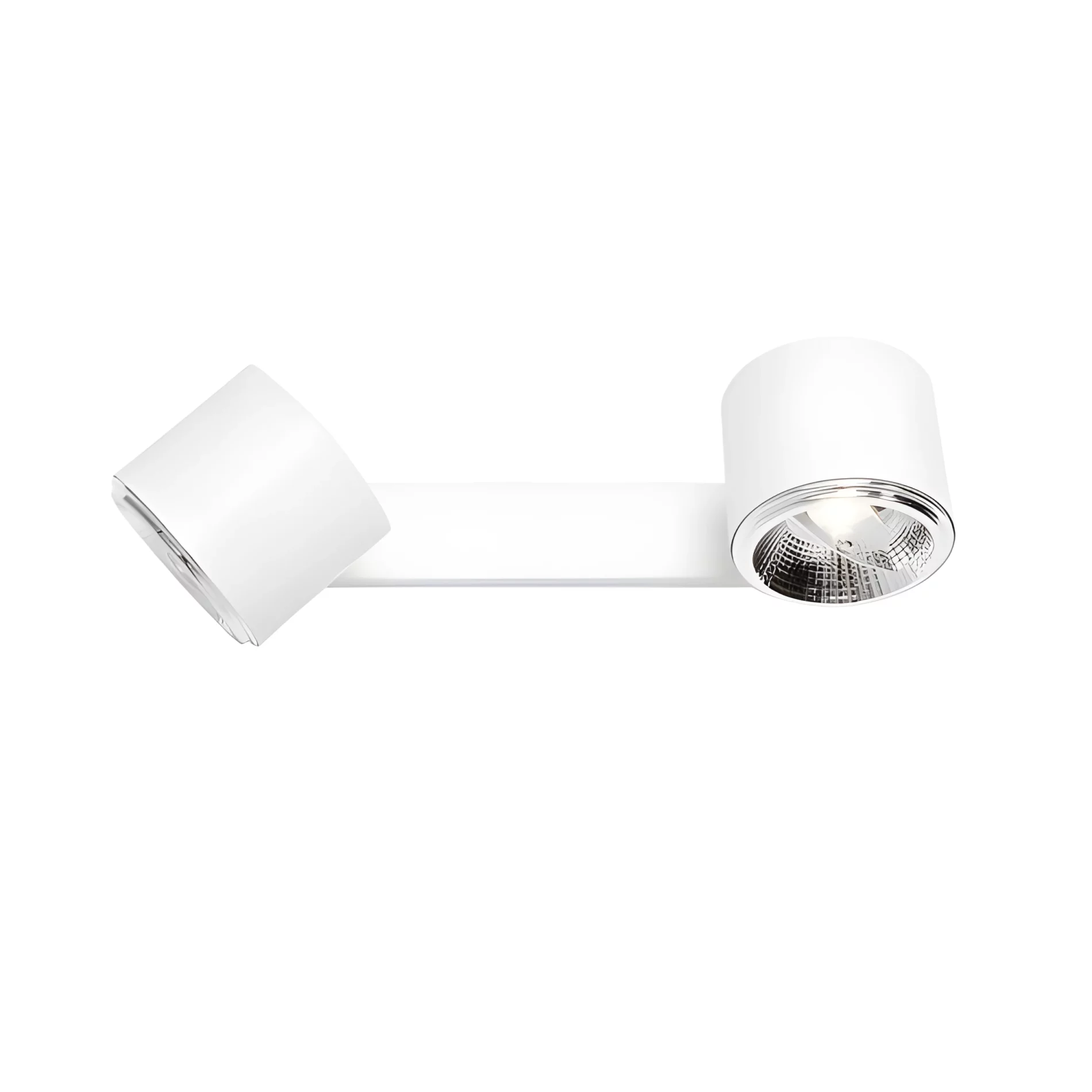 Dwupunktowa lampa sufitowa Bot z białymi kloszami