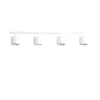 Biała sufitowa lampa Bot 4 z regulowanymi kloszami