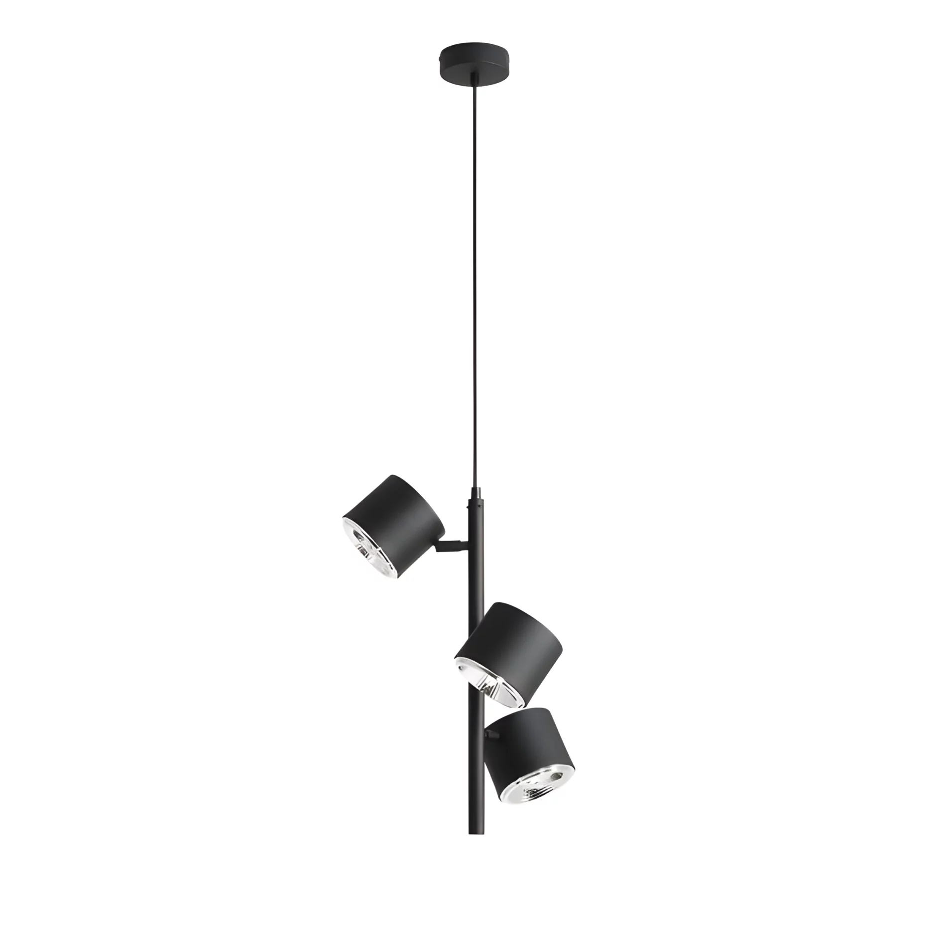 Wisząca lampa Bot 3 Vertical z regulowanymi kloszami