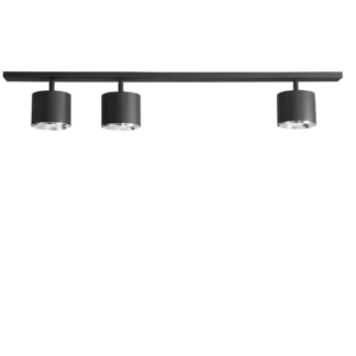 Czarna lampa sufitowa Bot Aldex z trzema kloszami