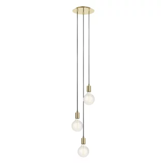Złota lampa wisząca Sky z trzema punktami świetlnymi