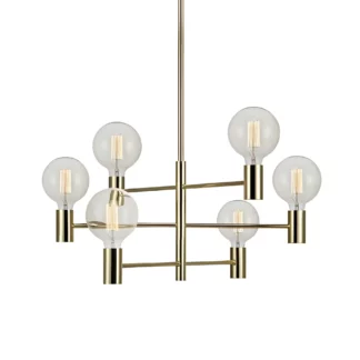 Nowoczesny żyrandol Capital w złotym kolorze