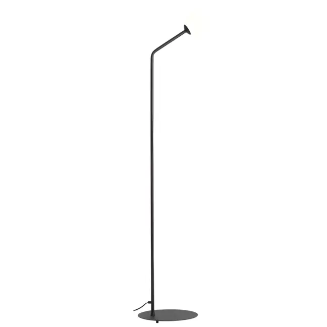 Czarna lampa podłogowa Pure z kloszem ze szkła