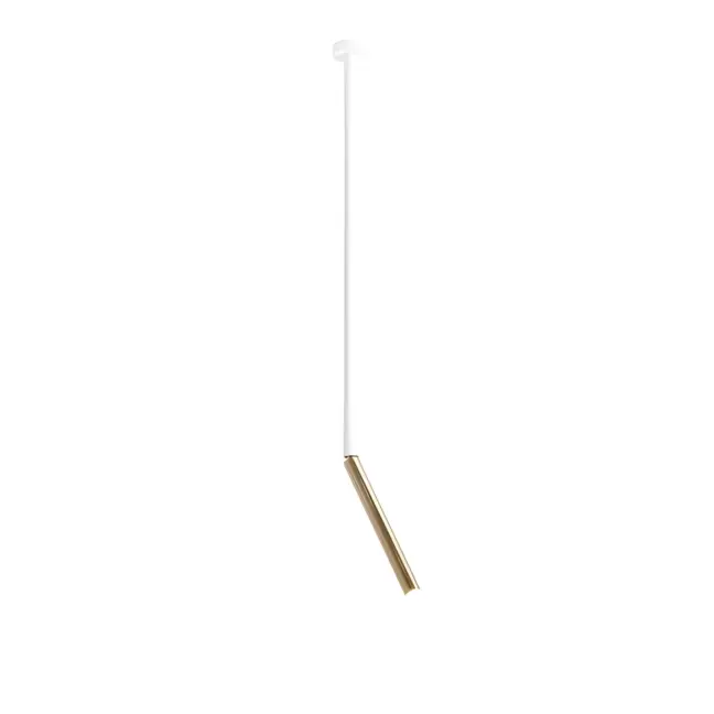 Wisząca lampa Stick L w kolorach bieli i złota