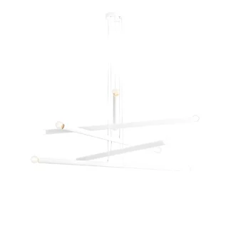 Biała lampa wisząca Tubo 10 w dużym rozmiarze