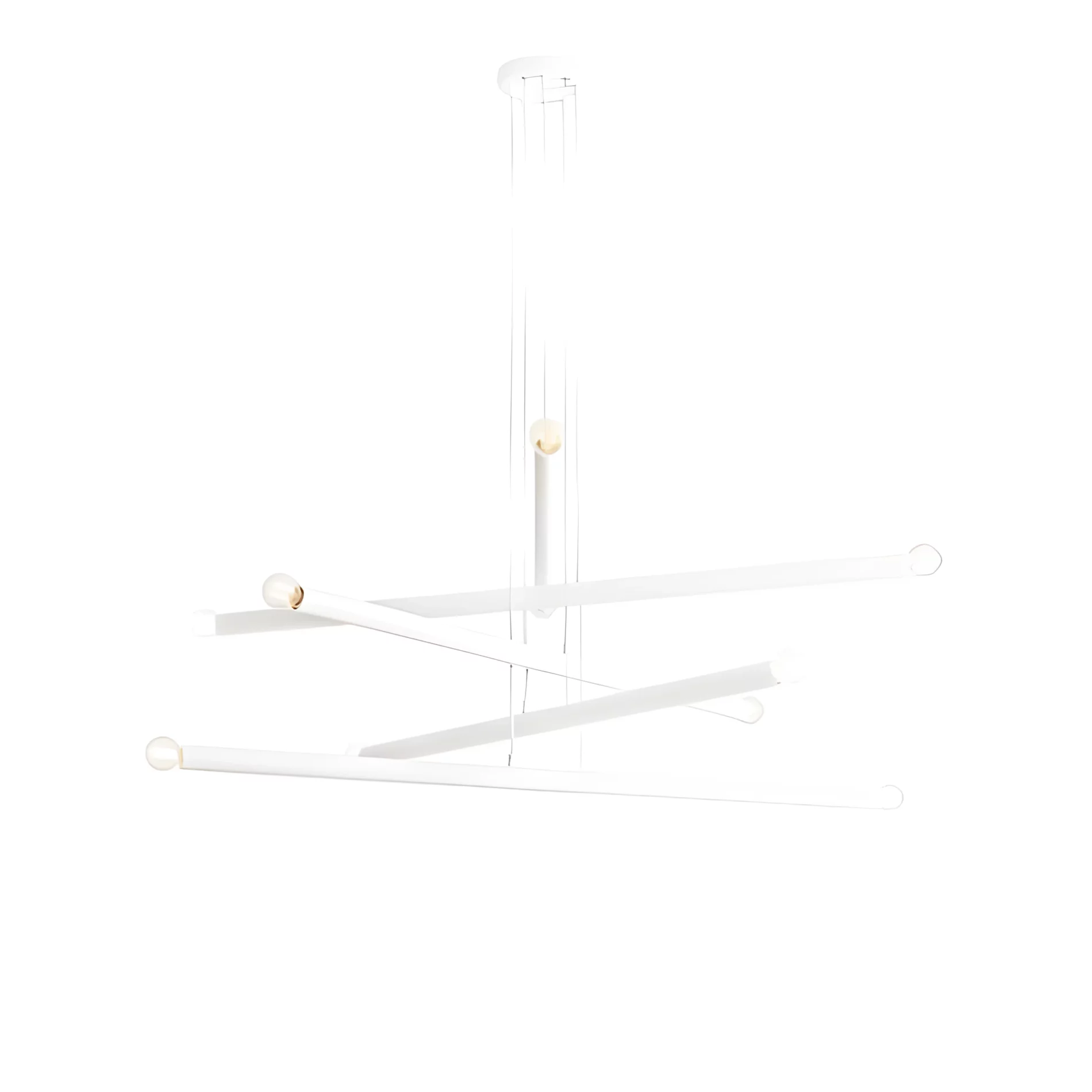 Biała lampa wisząca Tubo 10 w dużym rozmiarze