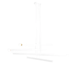 Nowoczesna biała lampa wisząca Tubo 8