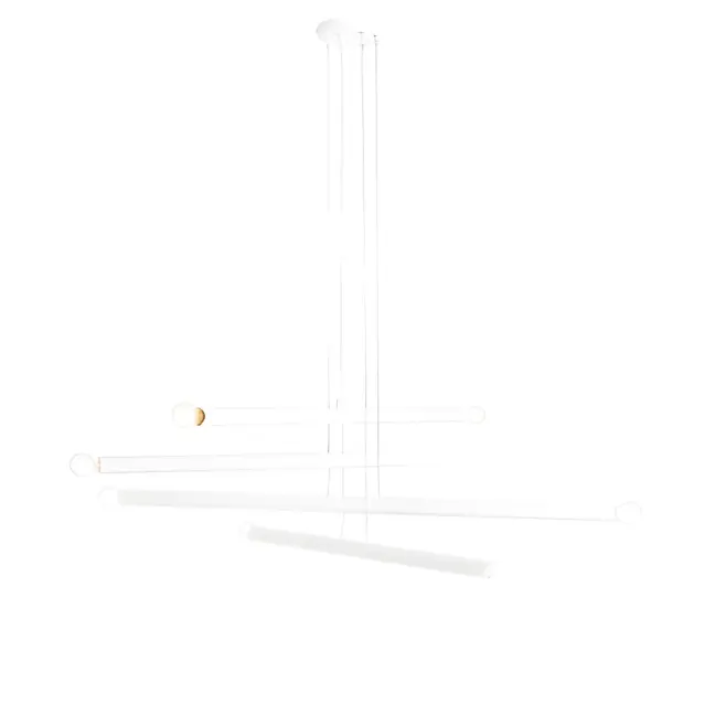 Nowoczesna biała lampa wisząca Tubo 8