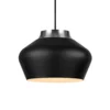 Wisząca lampa Kom z metalowym, czarnym kloszem