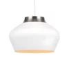 Wisząca lampa Kom w białym kolorze z srebrnymi akcentami