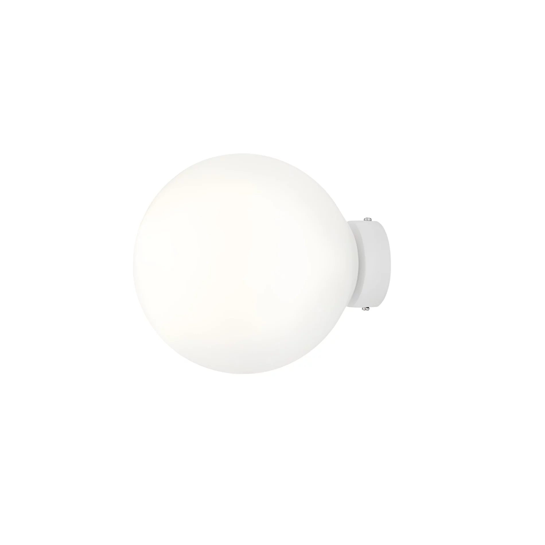 Biały kinkiet szklany Ball M