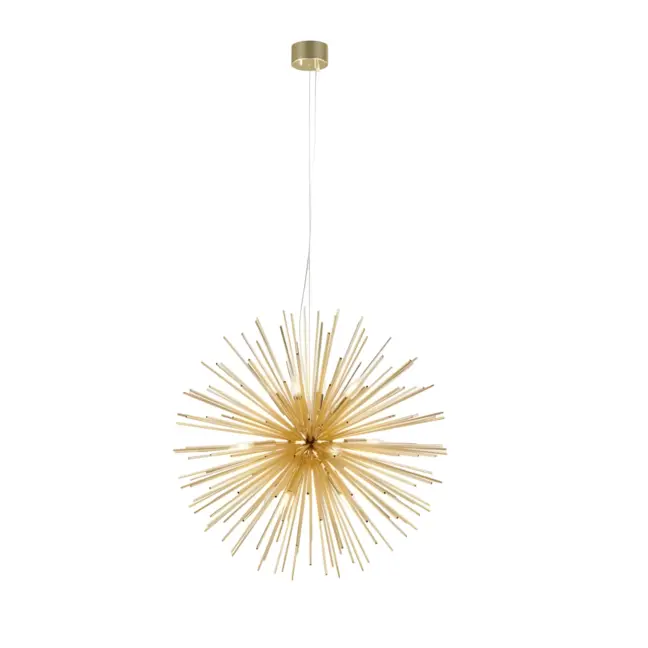 Złota lampa wisząca Soleil z możliwością wymiany żarówek