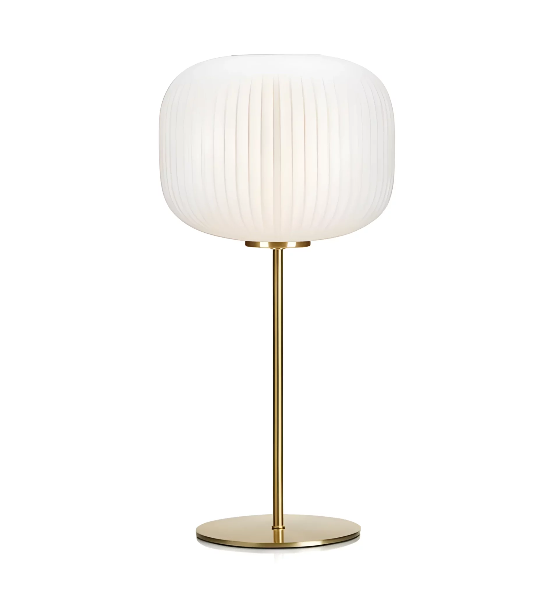 Stylowa złota lampa stołowa Sober z szklanym kloszem