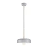 Szara wisząca lampa Caen z eleganckim złotym mocowaniem