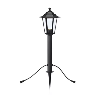 Czarny słupek ogrodowy LED Garden 24 o klasycznym designie