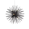 Nowoczesna czarna lampa wisząca Soleil z 9 oprawkami E14