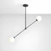 Wisząca lampa Ohio 2 ze szklanymi kloszami