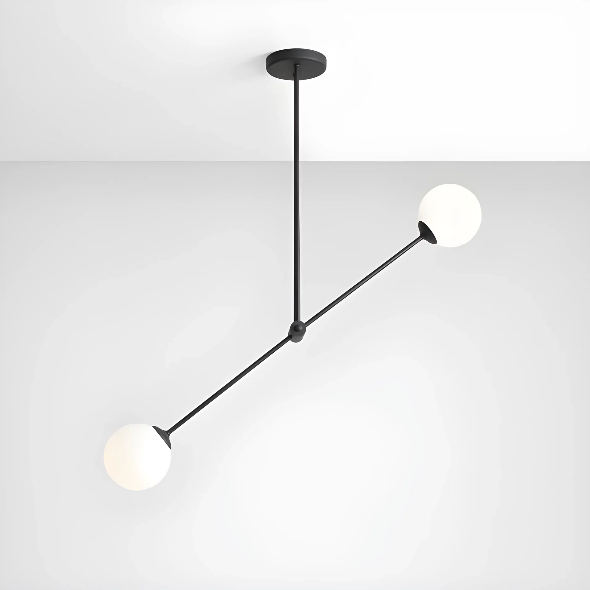 Wisząca lampa Ohio 2 ze szklanymi kloszami