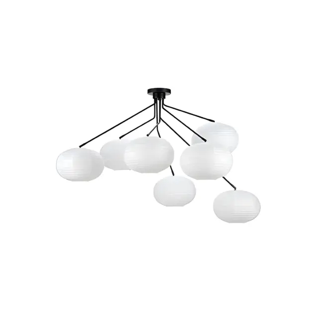 Wisząca lampa Galaxy z papierowymi lampionami