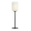 Lampa stołowa Cava z szklanym kloszem i czarną podstawą