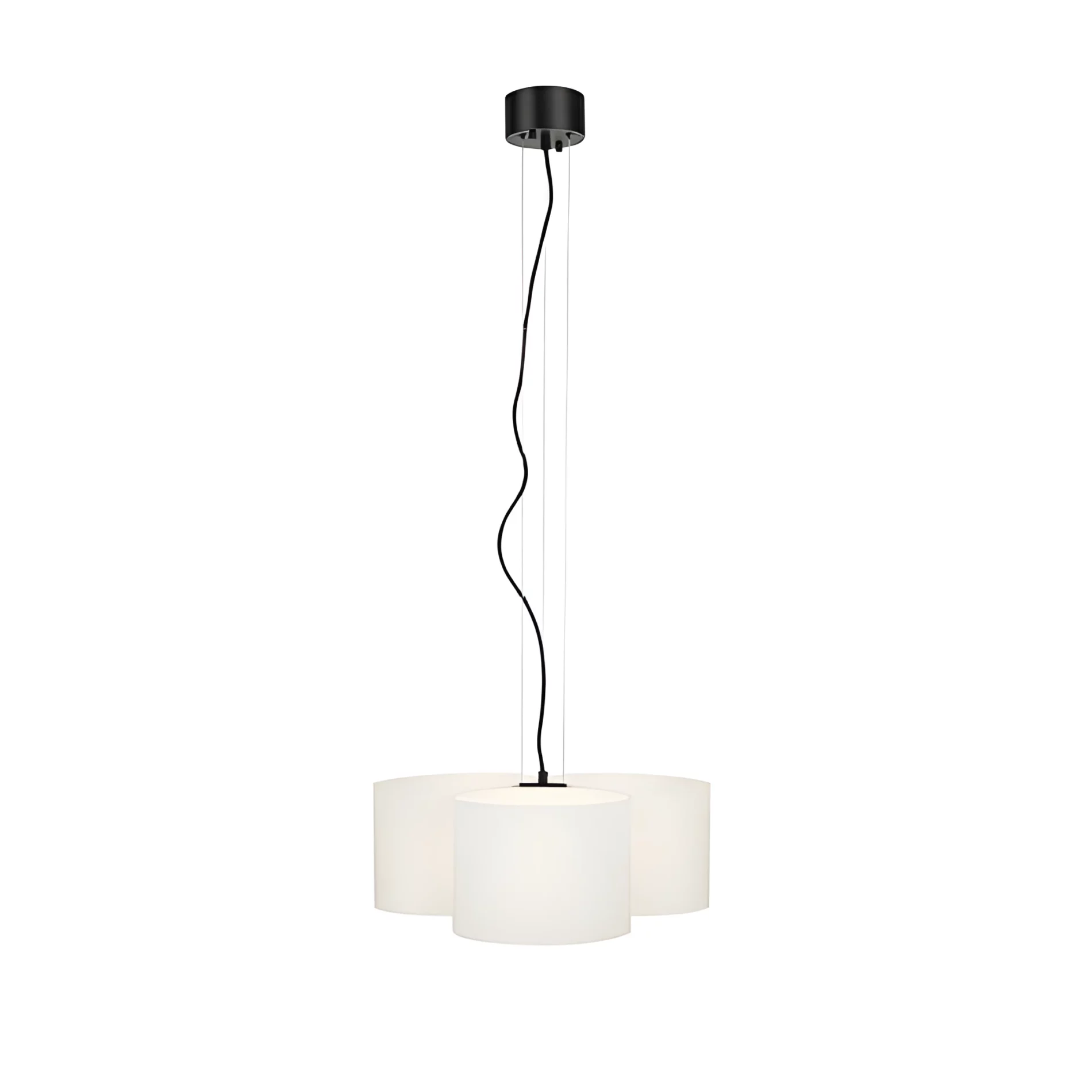 Wisząca lampa Oturo z szklanymi kloszami