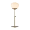 Lampa stołowa Rise z eleganckim szklanym kloszem i złotą podstawą
