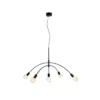 Lampa wisząca Crux o zaokrąglonych ramionach w kolorze czarnym