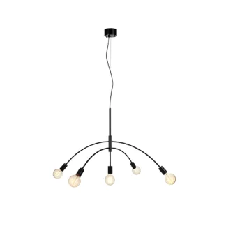 Lampa wisząca Crux o zaokrąglonych ramionach w kolorze czarnym