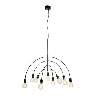 Czarna, duża lampa wisząca Lavello