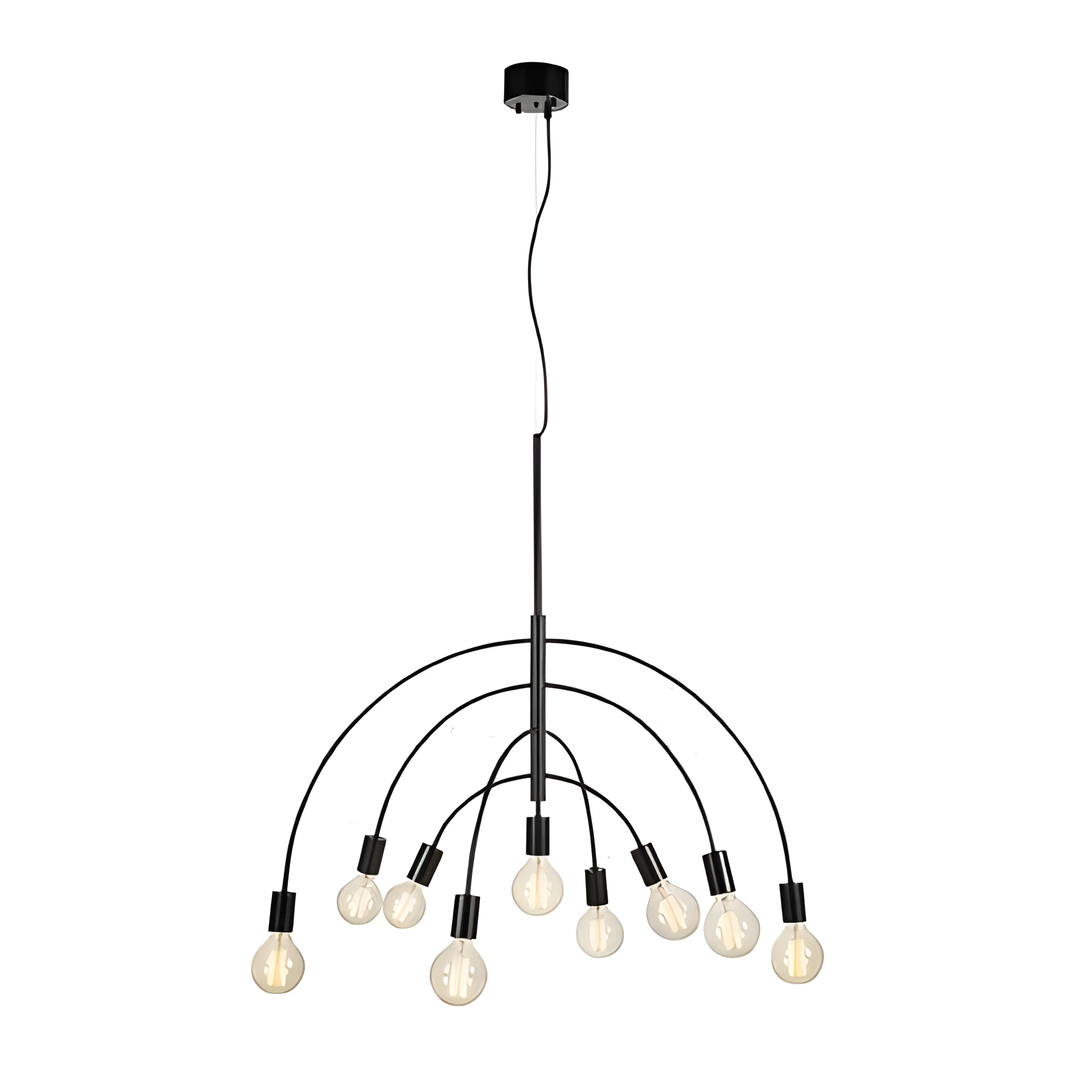 Czarna, duża lampa wisząca Lavello