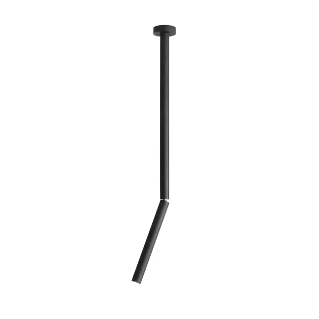 Czarna wisząca lampa Stick M z regulowanym reflektorem