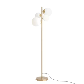 Lampa podłogowa Bloom w kolorze mosiądzu