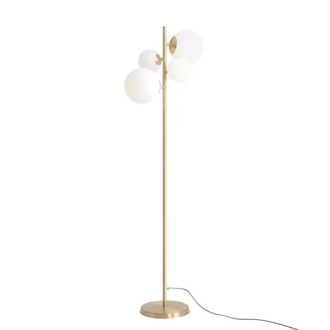 Lampa podłogowa Bloom w kolorze mosiądzu
