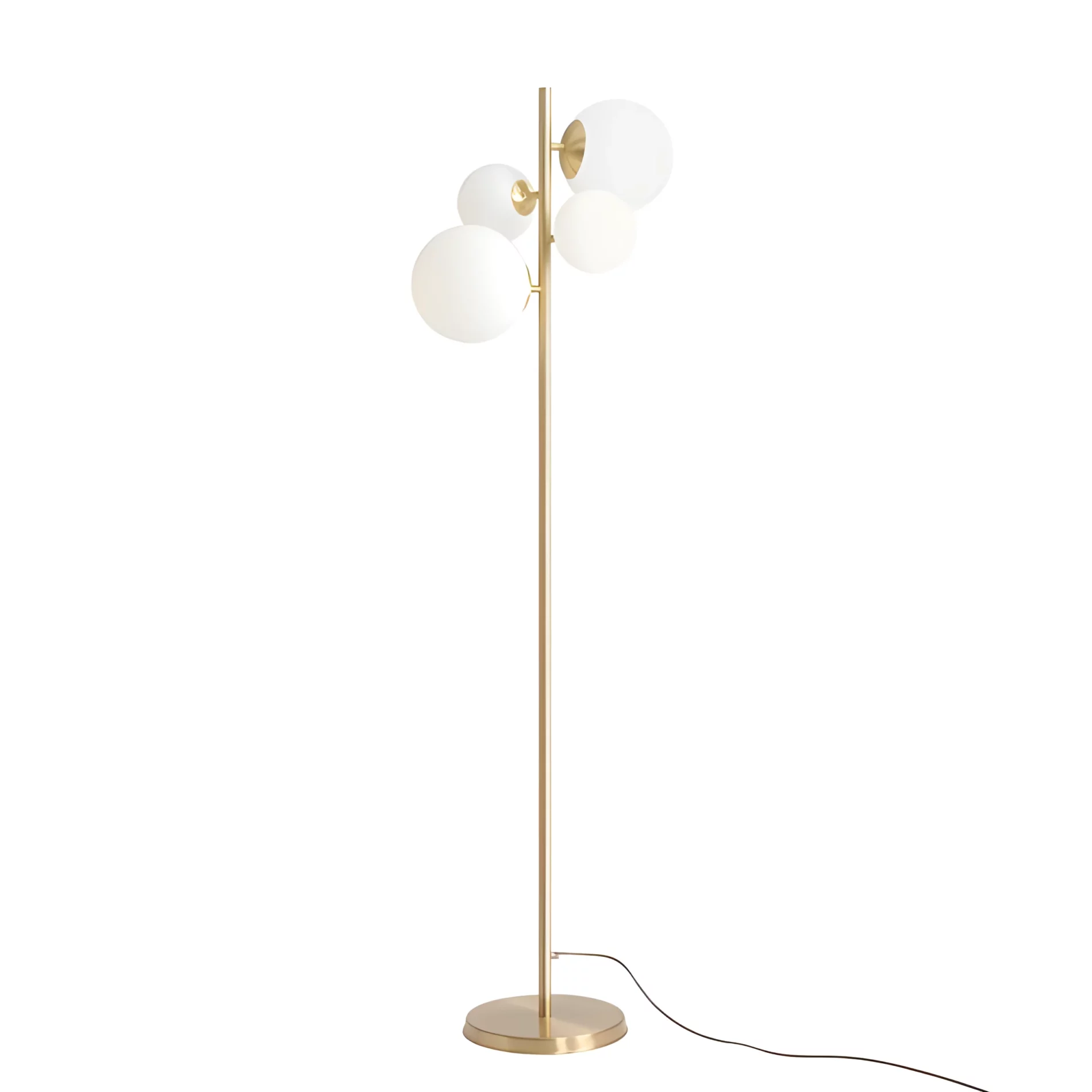 Lampa podłogowa Bloom w kolorze mosiądzu