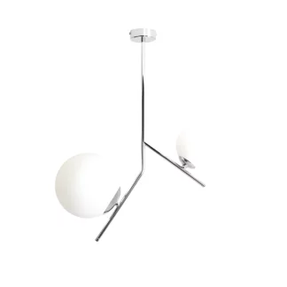 Srebrna lampa sufitowa Gallia 2